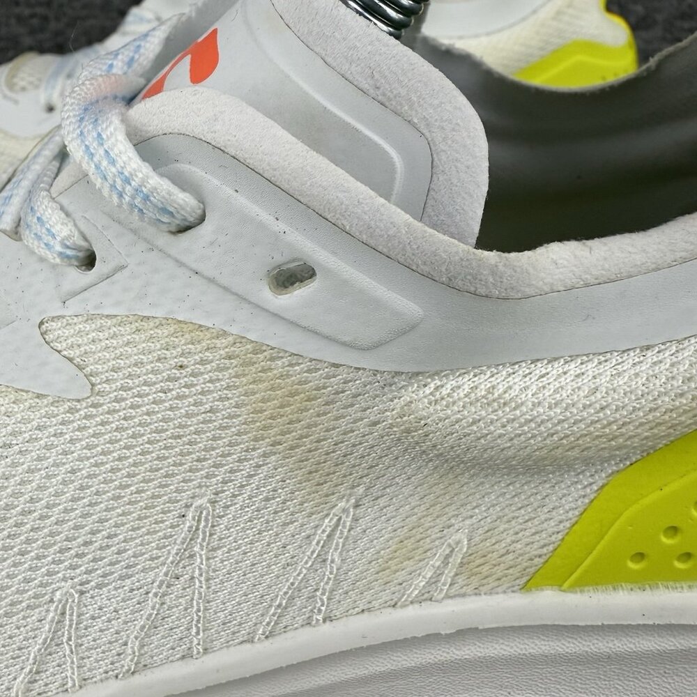 ✅Charly Vermilion Sneakers Women's Sz 7 Running Shoes White Orange Green *STAIN - Picture 10 of 12